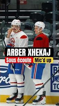 Arber Xhekaj mic’d up at practice #NHL #BTS