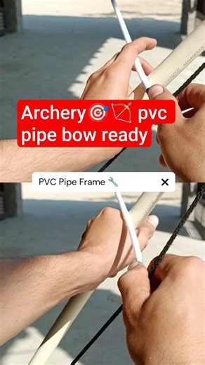 archery with pvc pipe bow total hands working easy #homemade #archary