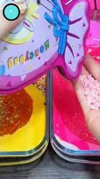 Most Relaxing Capybara Slime Mixing 💛 Vs🩷 #asmr #slime #capybara #slimevideos