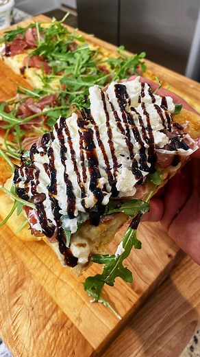 Rafi Fronzaglia on Instagram: "Focaccia 🤝 pizza. Recipe below: - - -For the Bechamel, begin by adding 1 tbsp butter to a pot on medium heat -Add 1 Tbsp flour and whisk for 45 seconds -Slowly add whole milk and whisk constantly until desired consistency. Should coat a thick layer on the back of a spoon -Add grated parmigiano reggiano -salt to taste -For the focaccia, recipe by @echleb on youtube. Bake in a 10” x 14” baking dish to get a bit thinner. -before baking, add the bechamel in a thin lat