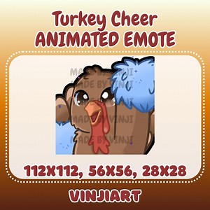 Turkey Cheering Animated Emote for Twitch, Discord, Youtube (digital Download) - Etsy