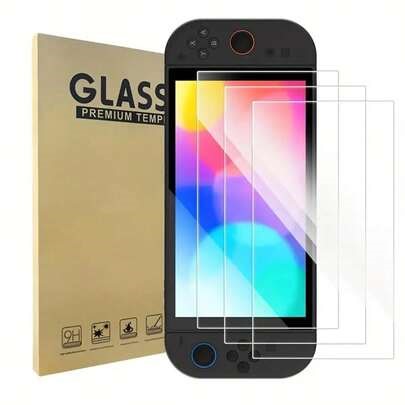 Screen Protector, 7.9 Inch High Definition Clear, 9H Hardness Tempered Glass Anti-Scratch, Compatible With Switch 2 Console, Sensitive Touch, Anti-Glare Screen Protector, 9H Tempered Glass Screen Protector, Anti-Scratch High Definition Clear Protective Film | SHEIN