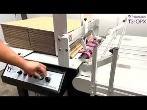 Trojan T3OPX with VF280 Feeder printing on Boxes and Bags