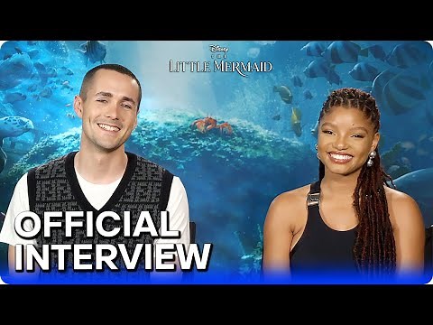 THE LITTLE MERMAID (2023) Halle Bailey & Jonah Hauer-King Official Interview