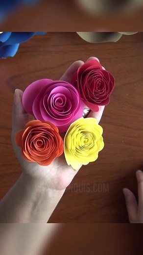 12K views · 263 reactions | Flor en espiral con cartulinas de colores | Arte con Flores de Papel | Facebook