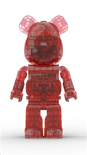 POV: This build took hours.. worth it?! #afol #legomoc #lego #mocs #bearbrick #satisfyingvideo #fyp