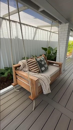 DIY Crib Mattress Porch Swing
