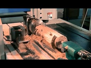 6090 CNC Router rotatory 4th axis machining an angle