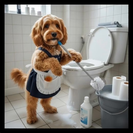 Bathroom is 10/10 Sparkle ✨ #cockapoolover #cockapoodog #cocakpoo #cockapoolove #funnydogs #cockapoo #cockapoopuppy | Cockapoo Lifestyle