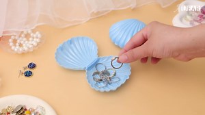 AUEAR, 15 Pack Clear Plastic Mini Sea Shells Boxes Seashell Party Favor Containers Clam Treat Holders for Wedding Accessories Decorations Supplies Gift