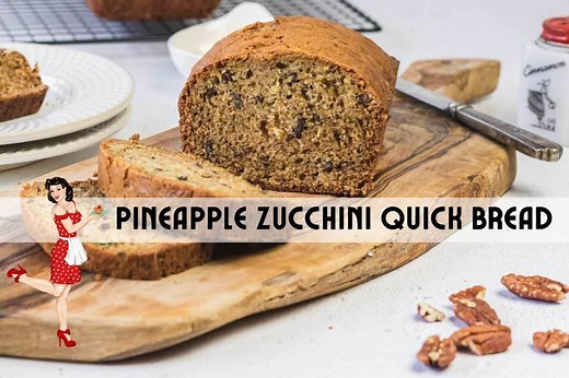 Perfectly moist. Perfectly delicious. Perfect Pineapple Zucchini Bread with Pecans. ❤ Get the recipe 👉 https://www.restlesschipotle.com/pineapple-zucchini-bread/ | Restless Chipotle