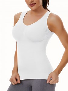 MANIFIQUE Shapewear Tank Tops with Built in Bra for Women Tummy Control Shaper Cami Compression Body Shaper