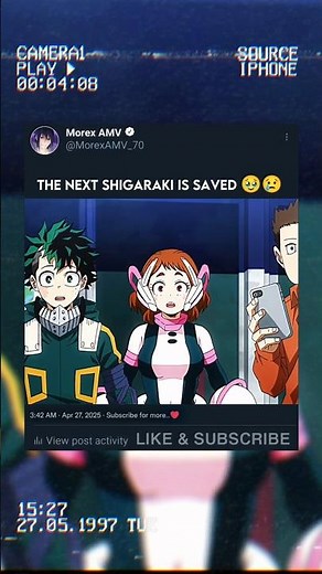 THE NEXT SHIGARAKI IS SAVED 🥹😢 #myheroacademia #mha #mhaedit #anime #animeedit