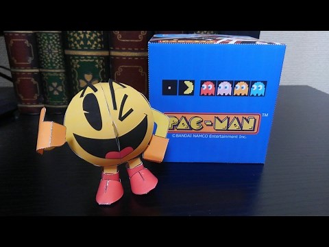 Making Display Of Pac-Man Papercraft Time Lapse