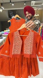 52K views · 5.5K reactions | Rust Pure Cotton Full Flair Indo Western Dress with embroidered Short Jacket Follow @label_amrita for more design You can Purchase these trending designs on our Website WA WWW.LABELAMRITA.COM (link in Bio & Stories) Note- We Don’t take orders on Calls ,Whatsapp Or DM Shipping worldwide  Shipping free  No COD | Label Amrita | Facebook