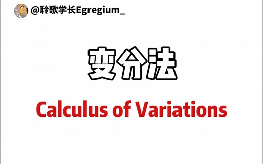 [Calculus of Variations] 变分法的基本原理：Euler-Lagrange方程