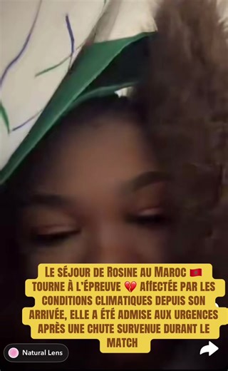 Le séjour de Rosine au Maroc 🇲🇦 tourne à l’épreuve : affectée par les conditions climatiques depuis son arrivée, elle a été admise aux urgences après une chute survenue durant le match. #rosine #can2025 #getwellsoon #cameroun #cmrinfluencialhub