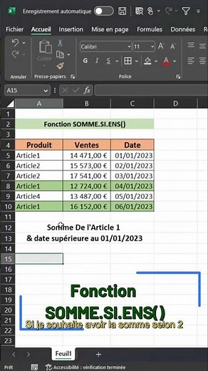 Faire Des Sommes Sous Excel Selon Plusieurs Critères