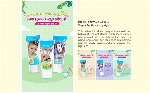 BRUSH BABY – Reel Video Vegan Toothpaste by Age