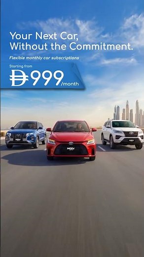 Subscribe to Your Next Car | MOOV by Al Futtaim