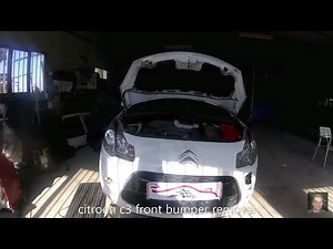 Citroën C3 (2009 - 2017) Front bumper removal