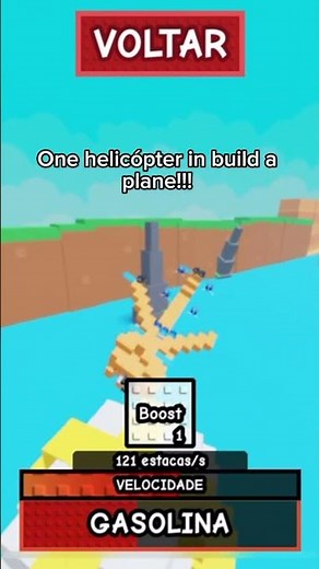 I make One helicópter in BUILD A PLANE! #roblox #helicopter #buildaplane #tutorial ?