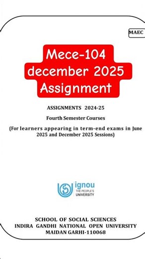 mece-104 december 2025 assignment