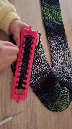Knitting loom for beginners step by step #knitting #crochet #scarf