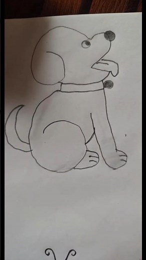 how to draw dog easy drawing #drawing #shortsfeed #art #youtubeshorts