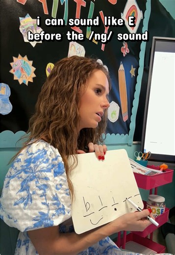 I can sound like E before the /ng/ sound — phonics rule for ink/ing