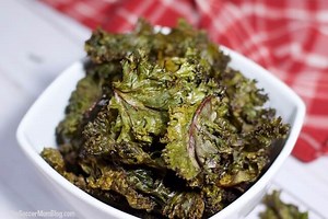 Crispy Baked Kale Chips - just 3 ingredients!