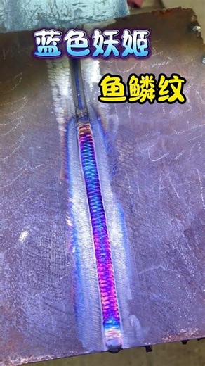 Blue mermaid fish-scale pattern the ceiling of appearance standards in the welding world S