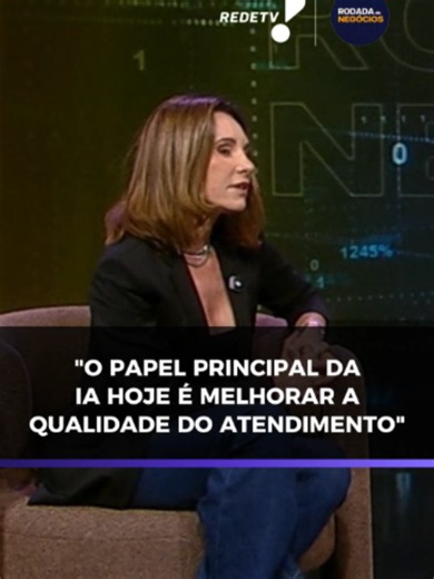A IA vai substituir o atendimento humano no varejo? Sócia-fundadora da Havanna esclarece Quer ver o programa completo? Baixe agora o app RedeTV! Go. . . . #BrunaCalmon #RedeTV #Jornalismo #RodadadeNegócios #AdrianaVillela