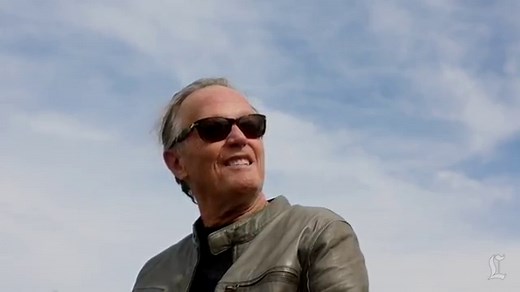 Peter Fonda goes electric on a Harley-Davidson LiveWire