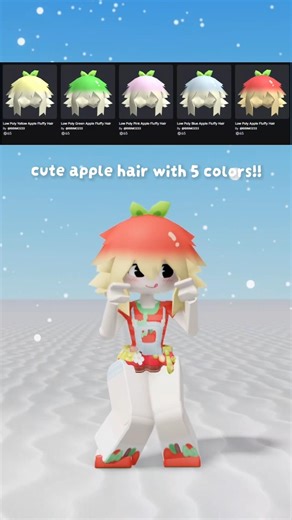 roblox making followers hair idea pt.6 lowpoly apple fluffy hair #robloxoutfits #roblox #fyp