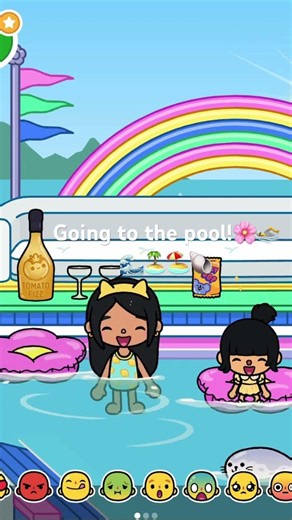 Going to the pool🌊🏝️🏖️🎀 #shorts #cute #beach #코티스 #귀여운 #pool #butterfly #수영장 #yay