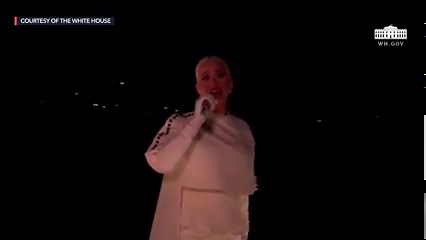 Pop singer Katy Perry closes the inaugural night of United States President Joe Biden and Vice President Kamala Harris with her hit single 'Firework' | Rappler