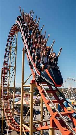 Insane Roller Coaster Drop 🤯🎢 | Ultimate Thrill Ride! #shorts