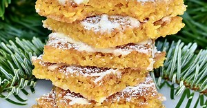 Segknäckiga kokosrutor med saffran och vit choklad | Hannas bageri