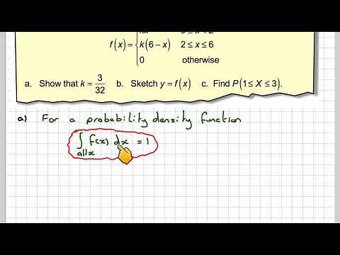 Finding a constant so that a piecewise function is a probability density function