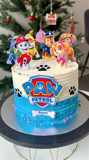 Best paw patrol cake #cake #pawpatrol #howtomakecakecreamathome #birthdaycake #howtomake