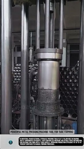 Powerful metal pressing machine tool for tube forming #tools