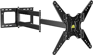 FORGING MOUNT Long Arm TV Mount, 43" Extension Full Motion TV Monitor Corner Wall Mount Bracket, Fits 17-65 Inch Flat/Curve TVs & Monitors, VESA 400x400mm,Holds Up to110 lbs