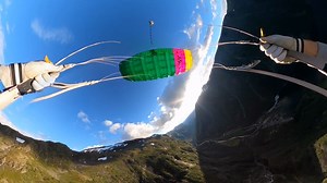 To anyone who's got a friend who (for some reason??) still thinks the most fun in skydiving is in freefall... Here's some proof to help your argument. #PDAthlete Andreas Mosling of Zion Freefly playing tour guide around the mountains in one of the most beautiful places on Earth, chasing waterfalls and rainbows. 🌈 #dreamofflight #PDValkryie #whatwelove #themountainsarecalling | Performance Designs
