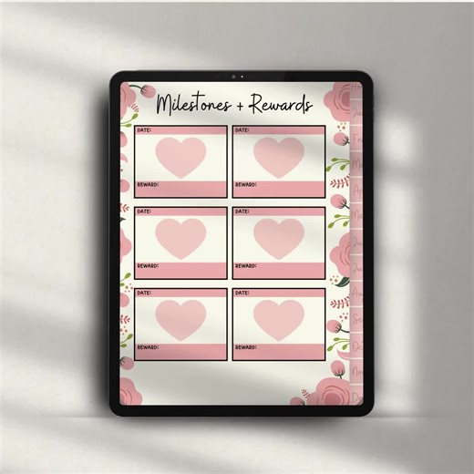 Rose Gold Weight Loss Journal: Digital & Printable Planner - Etsy