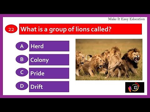 QUIZ ON A GROUP OF ANIMALS || COLLECTIVE NOUNS OF ANIMALS || GENERAL KNOWLEDGE