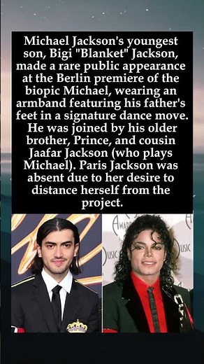 Bigi 'Blanket' Jackson Makes Rare Appearance at 'Michael' Premiere, Wearing Tribute Armband #shorts