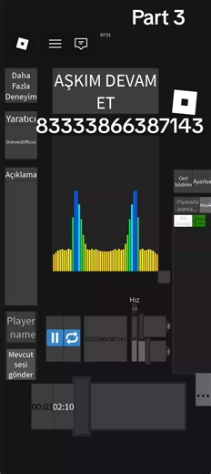 ROBLOX TÜRKÇE ŞARKI KODLARI AŞKIM DEVAM ET 2026