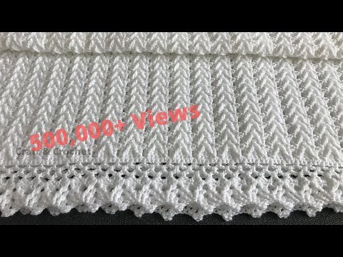 Easy crochet baby blanket /craft & crochet blanket pattern & border 4525