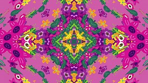 symmetrical patterns,VJ fractal kaleidoscope seamless loop animation.